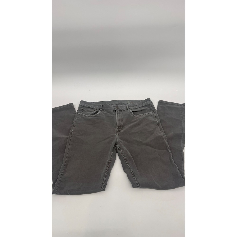 Faherty Gray Stretch Jeans Men 34x34 Slim Straight Mid Rise Casual 5 Pocket Pant